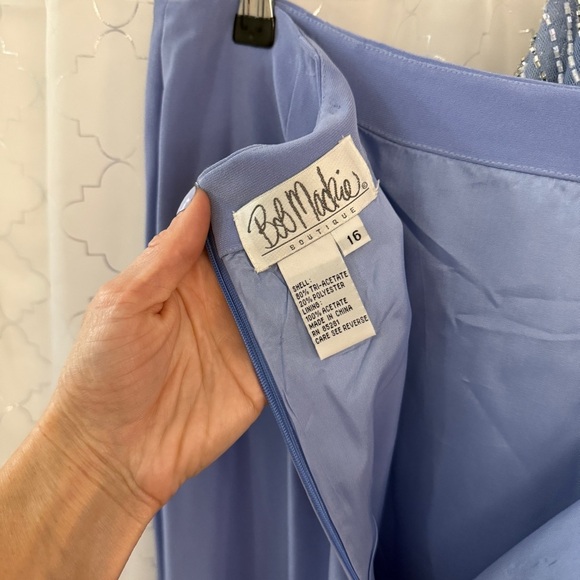 Bob Mackie Periwinkle Maxi Skirt Size 16 - Picture 4 of 6